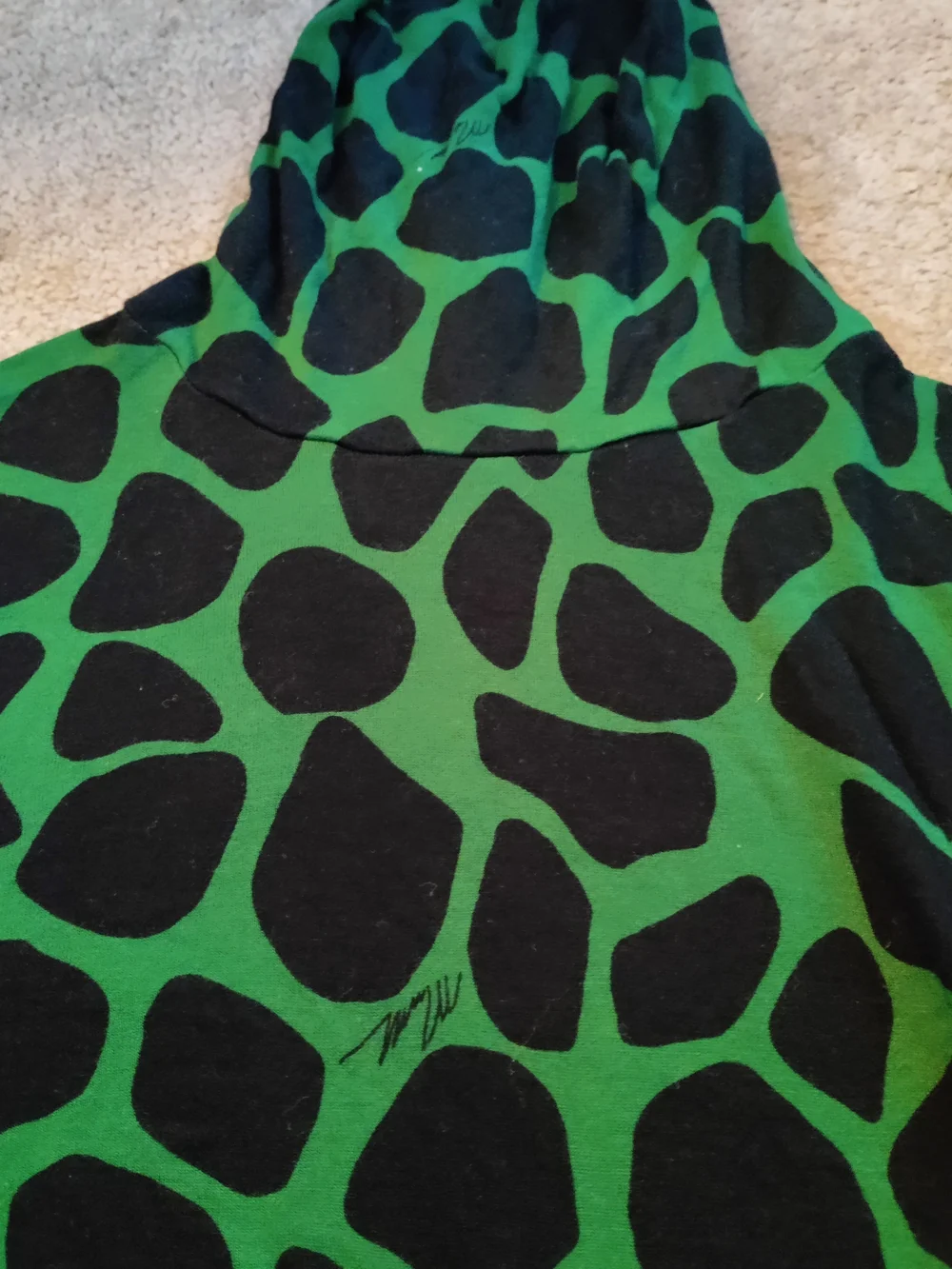 Michael Kors Green and Black Patterned Short Sleeve Tee